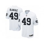 Men's Nike Oakland Raiders #49 Jamize Olawale Game White NFL Jersey