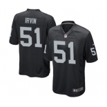 Men's Nike Oakland Raiders #51 Bruce Irvin Game Black Team Color NFL Jersey