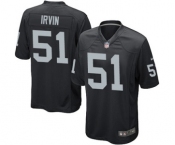 Men's Nike Oakland Raiders #51 Bruce Irvin Game Black Team Color NFL Jersey