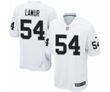 Men's Nike Oakland Raiders #54 Emmanuel Lamur Game White NFL Jersey