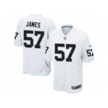 Men's Nike Oakland Raiders #57 Cory James Game White NFL Jersey