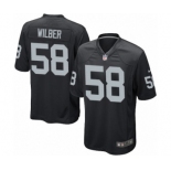 Men's Nike Oakland Raiders #58 Kyle Wilber Game Black Team Color NFL Jersey