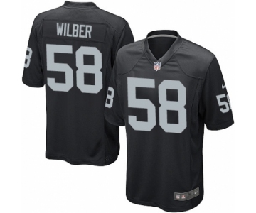 Men's Nike Oakland Raiders #58 Kyle Wilber Game Black Team Color NFL Jersey