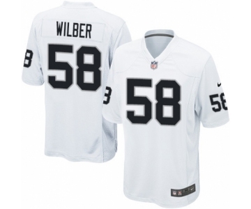 Men's Nike Oakland Raiders #58 Kyle Wilber Game White NFL Jersey