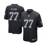 Men's Nike Oakland Raiders #77 Lyle Alzado Game Black Team Color NFL Jersey