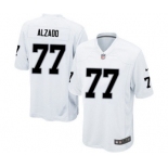 Men's Nike Oakland Raiders #77 Lyle Alzado Game White NFL Jersey