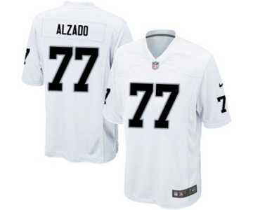 Men's Nike Oakland Raiders #77 Lyle Alzado Game White NFL Jersey