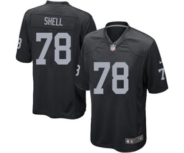 Men's Nike Oakland Raiders #78 Art Shell Game Black Team Color NFL Jersey