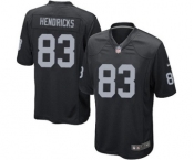 Men's Nike Oakland Raiders #83 Ted Hendricks Game Black Team Color NFL Jersey