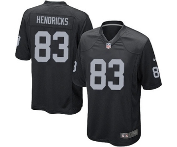 Men's Nike Oakland Raiders #83 Ted Hendricks Game Black Team Color NFL Jersey