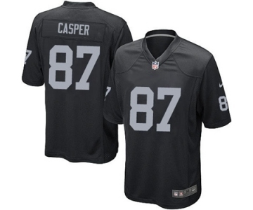 Men's Nike Oakland Raiders #87 Dave Casper Game Black Team Color NFL Jersey