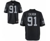 Men's Nike Oakland Raiders #91 Shilique Calhoun Game Black Team Color NFL Jersey