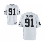 Men's Nike Oakland Raiders #91 Shilique Calhoun Game White NFL Jersey