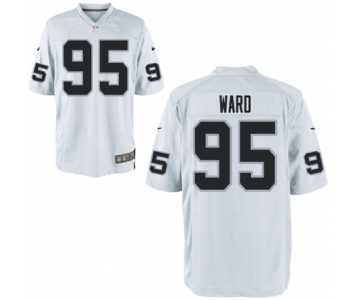 Men's Nike Oakland Raiders #95 Jihad Ward Game White NFL Jersey