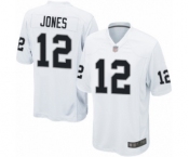 Men's Oakland Raiders #12 Zay Jones Game White Football Jersey