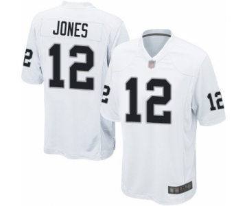 Men's Oakland Raiders #12 Zay Jones Game White Football Jersey