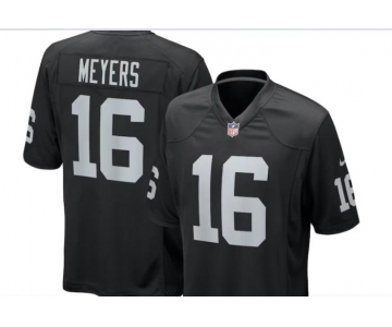 Men's Oakland Raiders #16 Jakobi Meyers Game Black Football Jersey