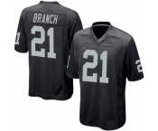 Men's Oakland Raiders #21 Branch Game Black Football Jersey