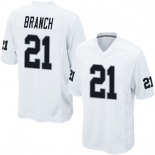 Men's Oakland Raiders #21 Branch Game White Football Jersey