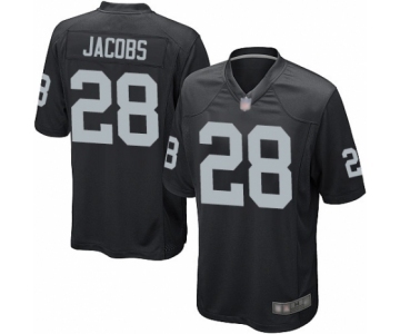 Men's Oakland Raiders #28 Josh Jacobs Game Black Team Color Football Jersey