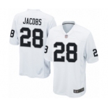 Men's Oakland Raiders #28 Josh Jacobs Game White Football Jersey