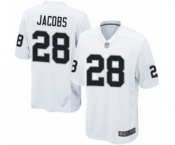 Men's Oakland Raiders #28 Josh Jacobs Game White Football Jersey