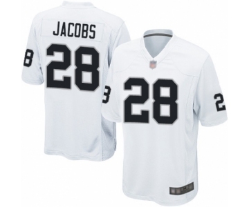 Men's Oakland Raiders #28 Josh Jacobs Game White Football Jersey