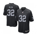 Men's Oakland Raiders #32 Marcus Allen Game Black Team Color Football Jersey