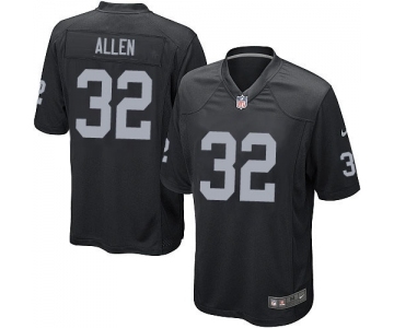 Men's Oakland Raiders #32 Marcus Allen Game Black Team Color Football Jersey