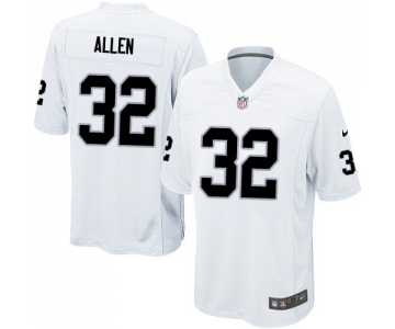 Men's Oakland Raiders #32 Marcus Allen Game White Football Jersey