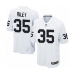 Men's Oakland Raiders #35 Curtis Riley Game White Football Jersey