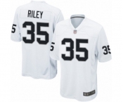 Men's Oakland Raiders #35 Curtis Riley Game White Football Jersey