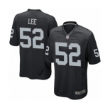 Men's Oakland Raiders #52 Marquel Lee Game Black Team Color Football Jersey