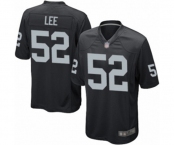 Men's Oakland Raiders #52 Marquel Lee Game Black Team Color Football Jersey