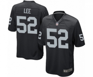 Men's Oakland Raiders #52 Marquel Lee Game Black Team Color Football Jersey