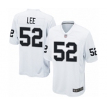 Men's Oakland Raiders #52 Marquel Lee Game White Football Jersey