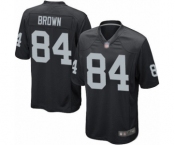 Men's Oakland Raiders #84 Antonio Brown Game Black Team Color Football Jersey