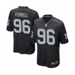 Men's Oakland Raiders #96 Clelin Ferrell Game Black Team Color Football Jersey