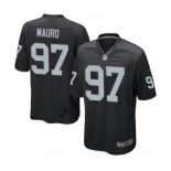 Men's Oakland Raiders #97 Josh Mauro Game Black Team Color Football Jersey