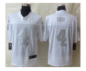 Nike Oakland Raiders #4 Derek Carr Platinum White Jerseys[Game]