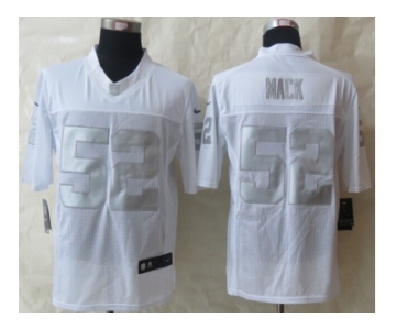 Nike Oakland Raiders #52 Mack Platinum White Jerseys[Game]