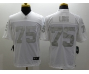 Nike Oakland Raiders #75 Howie Long Platinum White Jerseys[Game]