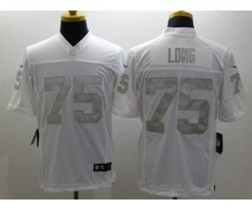 Nike Oakland Raiders #75 Howie Long Platinum White Jerseys[Game]