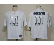 nike nfl jerseys oakland raiders #11 janikowski white(silver number)[Game]