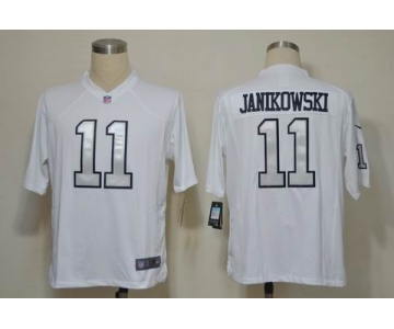 nike nfl jerseys oakland raiders #11 janikowski white(silver number)[Game]