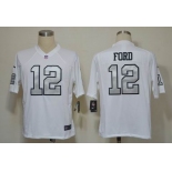 nike nfl jerseys oakland raiders #12 jacoby ford white(silver number)[Game]