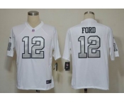 nike nfl jerseys oakland raiders #12 jacoby ford white(silver number)[Game]