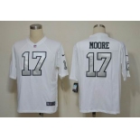 nike nfl jerseys oakland raiders #17 denarius moore white(silver number)[Game]