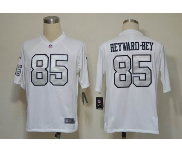 nike nfl jerseys oakland raiders #85 heyward-bey white(silver number)[Game]