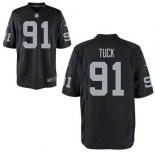 nike nfl jerseys oakland raiders #91 tuck black[game]